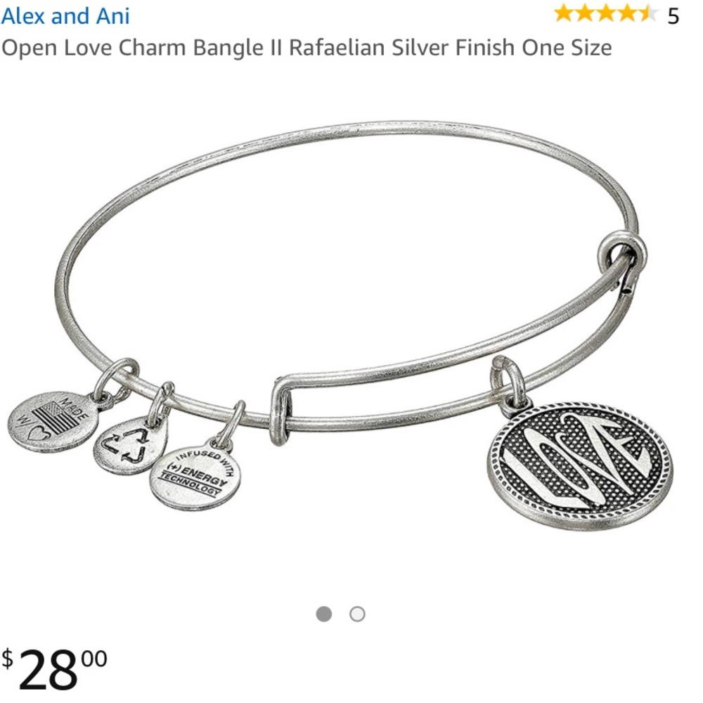 Alex and Ani love charm bracelet